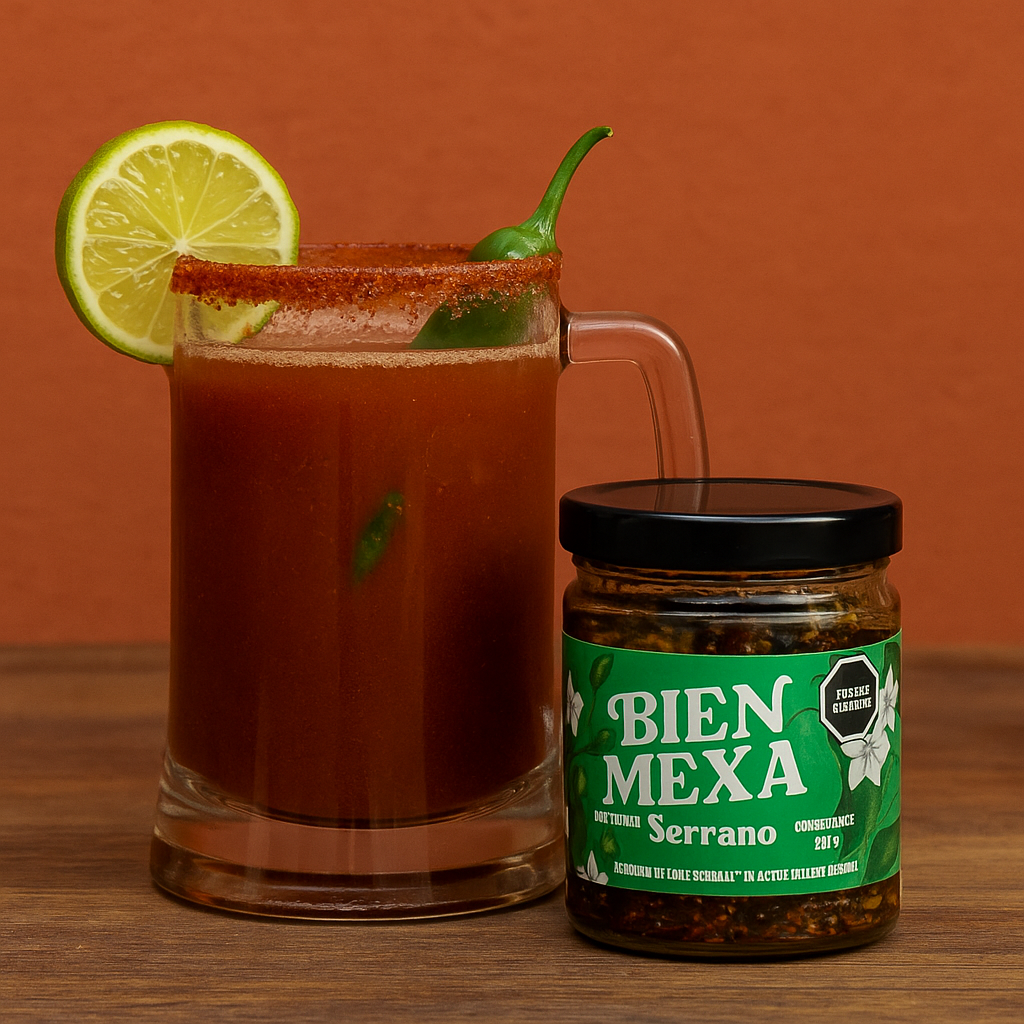 Michelada Bien Mexa – El drink que necesitas con chicharrón de chile serrano